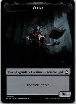 Wolf // Vecna Double-Sided Token T Foil Adventures in the Forgotten Realms 14 // - Image 1