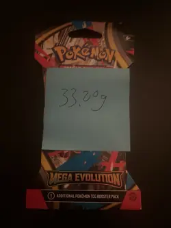 (VERY HEAVY) 33.20g Pokemon TCG Mega Evolution Sleeved Booster Pack (SEALED)✅ - Image 3