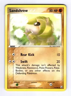 Sandshrew Team Rocket Returns #74 (2004) Common NM Pokemon - Image 1