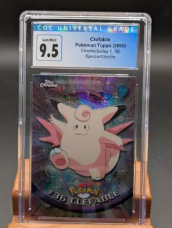 200 Pokemon Topps Chrome Clefable #36 Spectra CGC Gem Mint 9.5/10 - Image 1