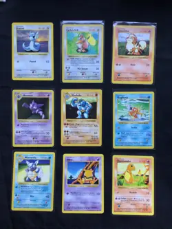 Pokemon Cards: Shadowless Base Set 32 Card Non-Holo Lot - Image 1