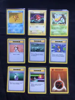 Pokemon Cards: Shadowless Base Set 32 Card Non-Holo Lot - Image 5