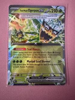 Pokemon TCG Teal Mask Ogerpon EX Prismatic Evolutions Holo Card 012/131 NM - Image 1