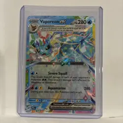 Pokemon Prismatic Evolutions Vaporeon EX 023/131 Double Rare MINT *PACK FRESH* - Image 2