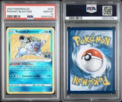 PSA 10 2022 Pokemon GO Radiant Blastoise 018/078 Gem Mint - Image 3