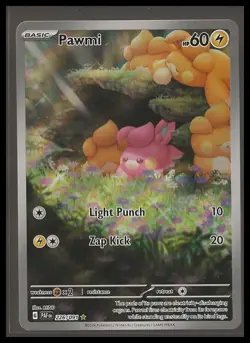 Pokemon TCG Pawmi Illustration Rare 226/091 SV: Paldean Fates Holo NM/M - Image 1