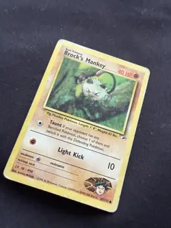 Brock’s Mankey 67/132 | Gym Heroes | Non Holo Pokemon Card HP - Image 2