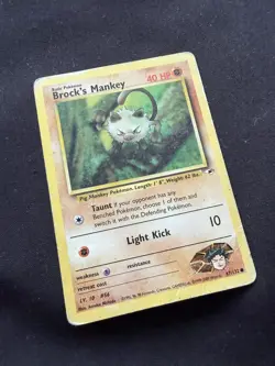 Brock’s Mankey 67/132 | Gym Heroes | Non Holo Pokemon Card HP - Image 3