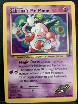 Pokemon TCG Sabrina's Mr. Mime Gym Challenge 59/132 2000 Vintage Ken Sugimori - Image 1
