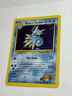 Pokemon TCG WOTC Gym Heroes Mistys Seadra 9/132 Prerelease Promo Holo NM! - Image 3