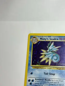 Pokemon TCG WOTC Gym Heroes Mistys Seadra 9/132 Prerelease Promo Holo NM! - Image 4