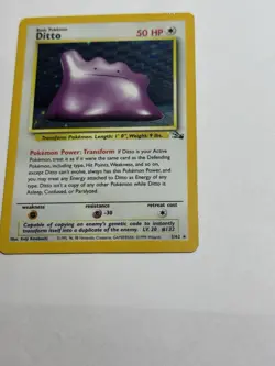 Ditto 3/62 Holo Rare - 1999 Pokemon WOTC Fossil - Unlimited Holo Rare - Image 5