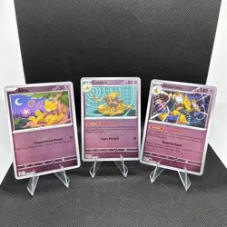 Pokemon TCG Abra 054 Kadabra 055 And Alakazam 056 (Reverse Holo) Mega Evolution - Image 1
