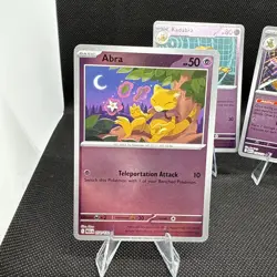 Pokemon TCG Abra 054 Kadabra 055 And Alakazam 056 (Reverse Holo) Mega Evolution - Image 2