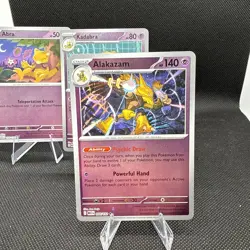 Pokemon TCG Abra 054 Kadabra 055 And Alakazam 056 (Reverse Holo) Mega Evolution - Image 4