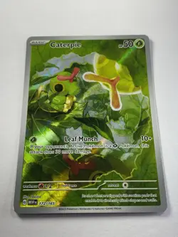 Pokemon: Caterpie Illustration Rare IR SV 151 Full Art Holo 172/165 (Near Mint) - Image 2