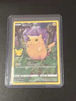 Pokemon Pikachu Full Art Holo 25th Anniversary Edition NM Condition - Image 1