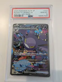 PSA 10 Team Rocket's Crobat ex 234/182 Pokemon Sv10: Destined Rivals SIR 2025 - Image 1