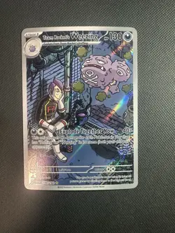 Pokemon Team Rocket's Weezing 199/182 Destined Rivals Illustration Rare LP NM C5 - Image 1