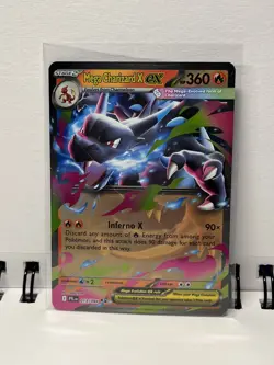 2025 Pokemon Phantasmal Flames EN Mega Charizard X Ex Double Rare 013/094 NM - Image 1