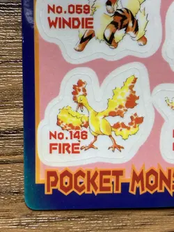 Pokemon Sealdass Sticker Card FLAME No.13 Bandai Pocket Monsters 1997 Japan - Image 5