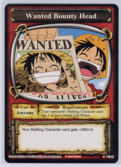 Monkey D. Luffy Vintage One Piece The Quest Begins Wanted Bounty Head 2005 NM - Image 1