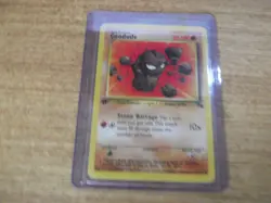 Pokemon Card Geodude 1st Edition TCG Fossil Super Rare Non Holo 47/62 NM/LP - Image 3