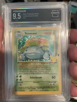 Pokemon Celebrations Classic Collection Venusaur 15/102 AGS Mint+ 9.5 Holo 2021 - Image 1