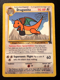Dragonite WoTC Promo 5 Kids WB The First Movie Black Star Pokemon Card Rare HP - Image 1