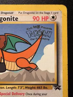 Dragonite WoTC Promo 5 Kids WB The First Movie Black Star Pokemon Card Rare HP - Image 4