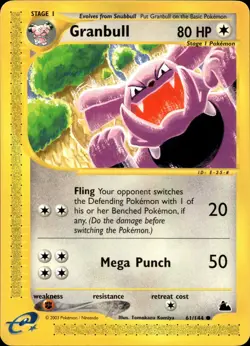 Granbull 61/144 Common Skyridge Pokemon NM - Image 1