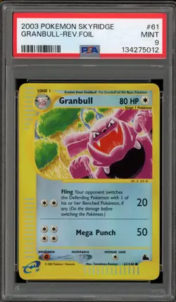 Pokemon Granbull Skyridge Reverse Holo #61 PSA 9 Mint - Image 1