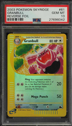 Pokemon PSA 10 Gem Mint Granbull Reverse Holo 61/144 Skyridge - Image 1