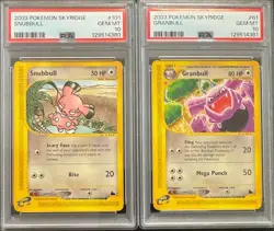 SEQUENTIAL PSA 10 SNUBBULL 101 & GRANBULL 61 SKYRIDGE POKEMON GEM MINT - Image 1