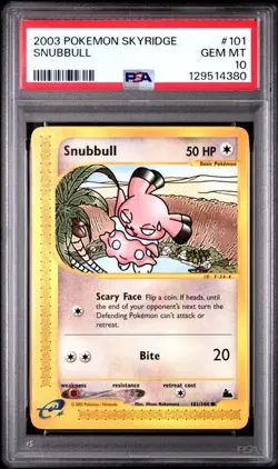 SEQUENTIAL PSA 10 SNUBBULL 101 & GRANBULL 61 SKYRIDGE POKEMON GEM MINT - Image 2