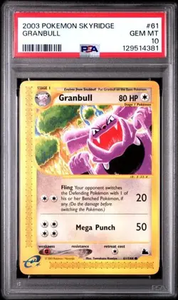 SEQUENTIAL PSA 10 SNUBBULL 101 & GRANBULL 61 SKYRIDGE POKEMON GEM MINT - Image 4