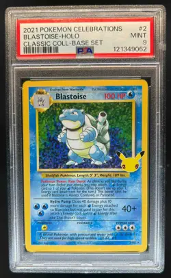 2021 Pokemon SWSH Celebrations Blastoise Classic Collection #2/102 PSA 9 - Image 1