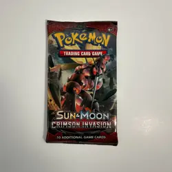 Pokemon Sun & Moon Crimson Invasion Booster Pack TCG Factory Sealed 820650802492 - Image 1