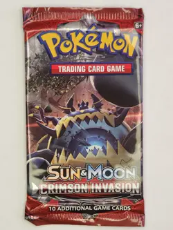 Pokemon Sun & Moon Crimson Invasion Booster Pack TCG Factory Sealed - Image 1
