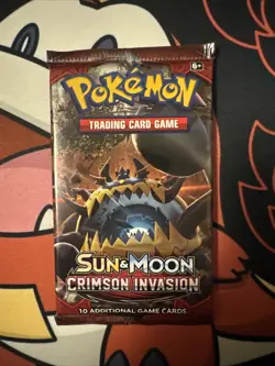 Pokemon Sun & Moon Crimson Invasion Booster Pack TCG Factory Sealed - Image 1