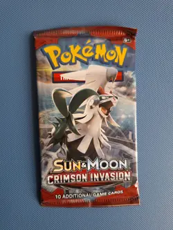 Crimson Invasion Booster Pack TCG Factory Sealed Pokemon Sun & Moon (Random Art) 820650802492 - Image 1
