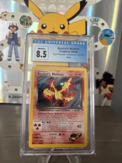 CGC 8.5 Rocket's Moltres 2000 Gym Heroes 12/132 Holo Pokemon Card - Image 1