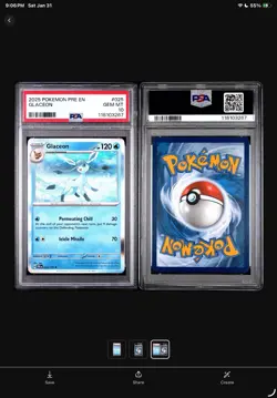 Pokemon TCG Glaceon EX Prismatic Evolutions Holo Card 150/131 PSA 10 - Image 3