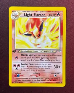 LIGHT FLAREON 46/105 Neo Destiny 1st EDITION Pokemon TCG card NM+ CLEAN! - Image 1
