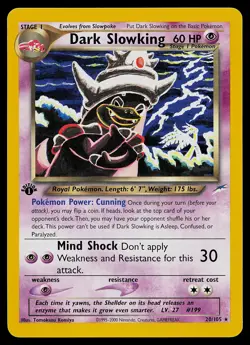 Pokemon Card - Dark Slowking Neo Destiny 20/105 Rare 1st Edition - Image 1