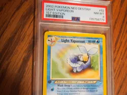 Pokemon 2002 1st Edition Neo Destiny Light Vaporeon card, PSA 8 - Image 2