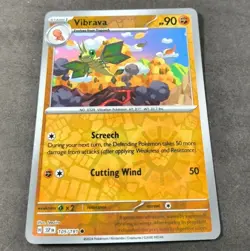 Pokemon Surging Sparks Vibrava Reverse Holo Common Card 105/191 NM - Image 1