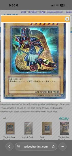 Yu-Gi-Oh Card Dark Magician Japanese Super rare￼ - Image 3