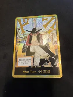 DON!! Card Dracule Mihawk Gold The Azure Sea's Seven OP14 - Image 1