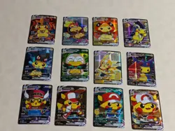 12Pikachu Pokemon Card Holo GX VSTAR VMAX GX EX Cosplay Art - READ DESCRIPTION - Image 2